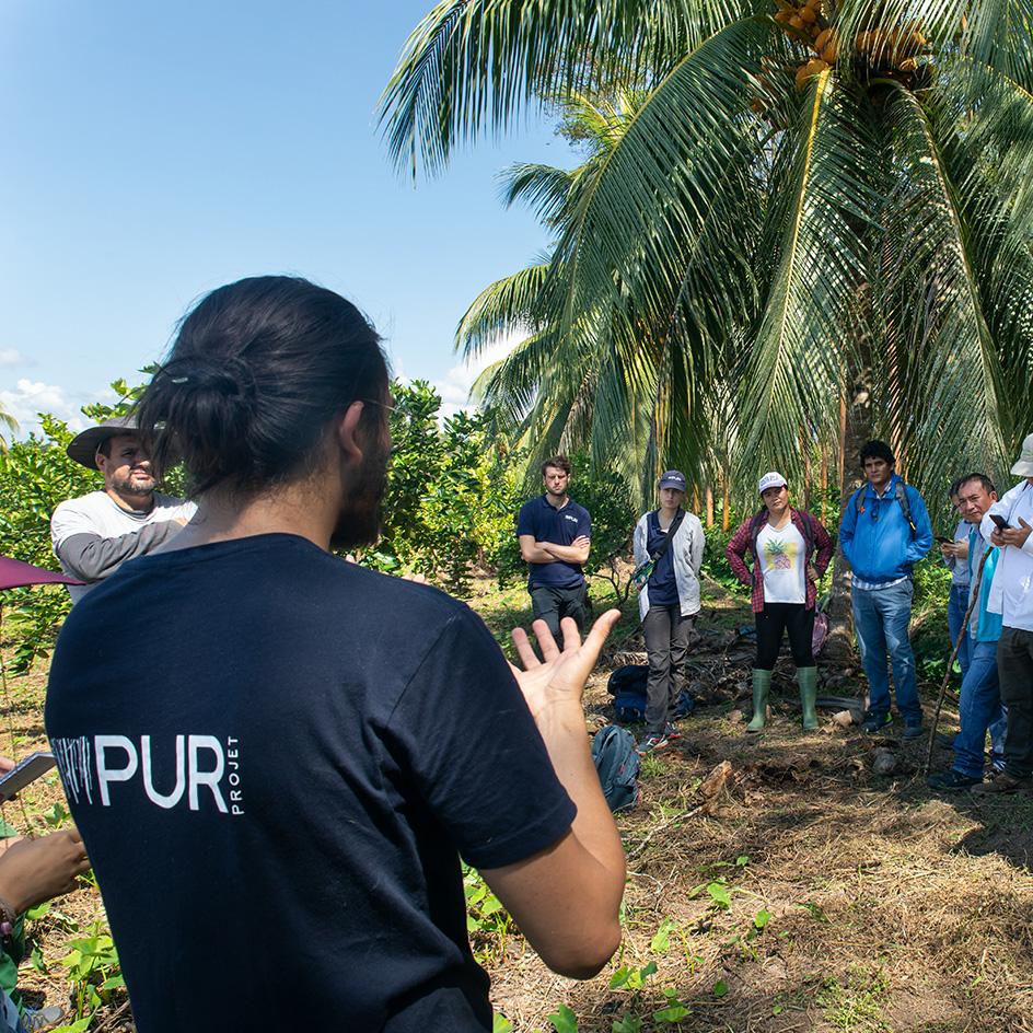 PUR Staff leading a field visit in Asia.