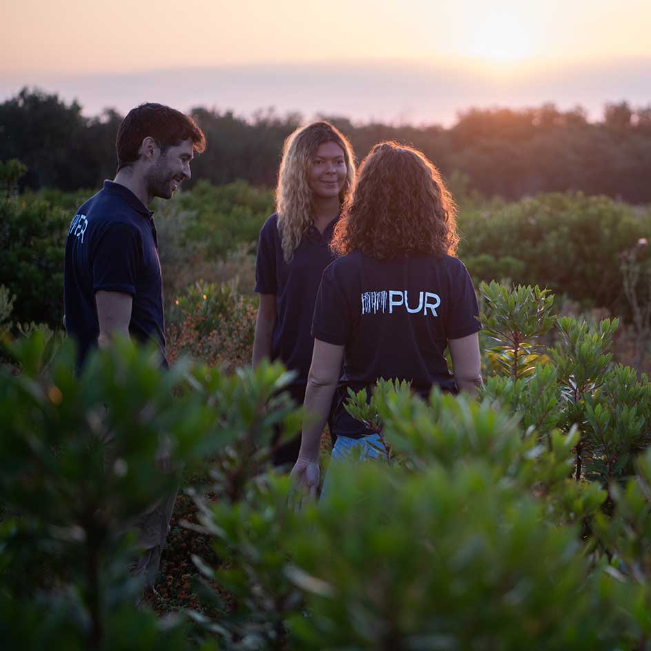 PUR Team on a field visit at a reforestation project in France.